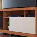 Ver imagem 4 de Estante Home para TV até 65 Polegadas Dália 2 Portas MDP 136,2cm Freijó Off White Matte Colibri