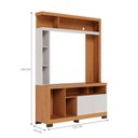 Ver imagem 3 de Estante Home para TV até 65 Polegadas Dália 2 Portas MDP 136,2cm Freijó Off White Matte Colibri