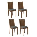 Ver imagem 1 de Kit 4 Cadeiras 4290 Madesa Rustic/silver