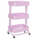 Ver imagem 2 de Carrinho Organizador Multiuso Anm6077 Anima Office 3 Cestos Fixos em Aço Lavanda