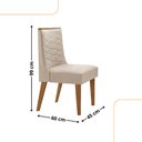 Ver imagem 4 de Mesa de Jantar Liz 120cm Mdf Canto Copo e com 4 Cadeiras Safira