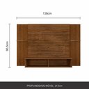 Ver imagem 2 de Painel para Tv 39" Alasca com Nichos Frei/fr Ripado - Móveis Arapongas Freijó/freijó Ripado