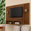 Ver imagem 1 de Painel para Tv 39" Alasca com Nichos Frei/fr Ripado - Móveis Arapongas Freijó/freijó Ripado