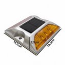 Ver imagem 2 de Tacha Sinalizador Solar Viario Olho de Gato Sinalizaçao Estrada Rua Rodovia Obra Transito Sinal Pavi