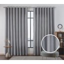 Ver imagem 1 de Cortina Tecido Linho 2,00m De Largura X 1,80m De Altura Grafite Para Sala Ou Quarto