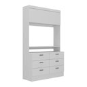 Ver imagem 2 de Estante Para TV E Home Theater Até 42 Polegadas 1 Porta 6 Gavetas Viena Yescasa Branco