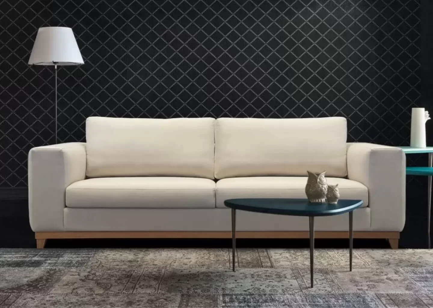 Sofá 3 Lugares King Size - log002: creme