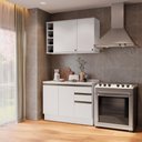 Ver imagem 1 de Armário de Cozinha Compacta Garrafeiro 100% Mdf 120cm Branco Celeste Kappesberg