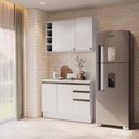 Ver imagem 5 de Armário de Cozinha Compacta Garrafeiro 100% Mdf 120cm Branco Celeste Kappesberg
