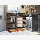 Ver imagem 2 de Cozinha de Canto Pequena 2 Peças com Aéreo Balcão Canto e Balcão para Pia Mel Luciane Móveis