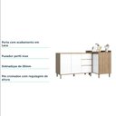 Ver imagem 6 de Cozinha de Canto Pequena 2 Peças com Aéreo Balcão Canto e Balcão para Pia Mel Luciane Móveis