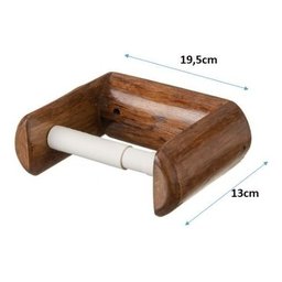 Suportes Kit Banheiro em Madeira Rústica Conjunto 3 Peças - 2