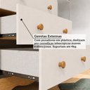Ver mais imagens de Guarda-Roupa Infantil 4 Portas e 3 Gavetas 100% MDF Mimo Espresso Móveis Bege/Off White/Amêndoa