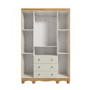 Ver imagem 4 de Guarda-Roupa Infantil 4 Portas e 3 Gavetas 100% MDF Mimo Espresso Móveis Bege/Off White/Amêndoa