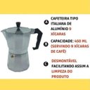 Ver imagem 3 de Cafeteira Italiana 9 Xícaras Alumínio 9 Xícaras