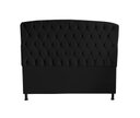 Ver imagem 2 de Kit Dubaí Cabeceira de Cama Box Casal e Recamier Baú Solteiro 90 Cm Suede Preto do Lar Móveis