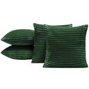 Ver imagem 1 de Kit 4 Capas de Almofada Napoli 45x45 Manta Canelada - Verde Esmeralda Casa Scarpa