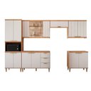 Ver imagem 2 de Cozinha Modulada 6 Peças 1 Torre 2 Balcões e 3 Armários Aéreo Elena Cinamomo/Offwhite