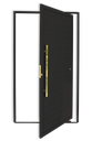 Ver imagem 1 de Porta Pivotante Lambril c/Puxador e. Super Preto Dourado 120 Brimak