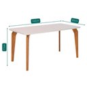 Ver imagem 5 de Mesa Jantar Retangular 1,60 Papaia com Vidro Madeira/off White