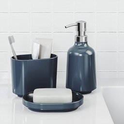 STEP - PORTA SABONETE OU SABÃO LIQUIDO AZUL TURQUESA - 2