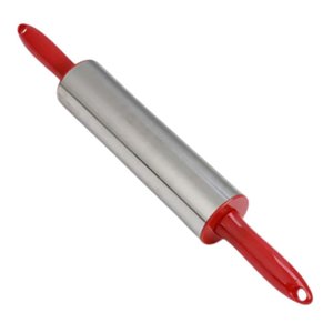 Rolo de Massa em Inox com 38cm Sortido - D0664 - DOLCE HOME Rolo de Massa em Inox Sortido - D0664 - 