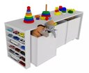 Ver imagem 3 de Nicho Organizador de Brinquedos com Baús Infantil com Porta Carrinhos Cauê 100% Mdf