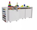 Ver imagem 1 de Nicho Organizador de Brinquedos com Baús Infantil com Porta Carrinhos Cauê 100% Mdf