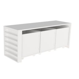 Nicho Organizador de Brinquedos com Baús Infantil com Porta Carrinhos Cauê 100% Mdf - 2