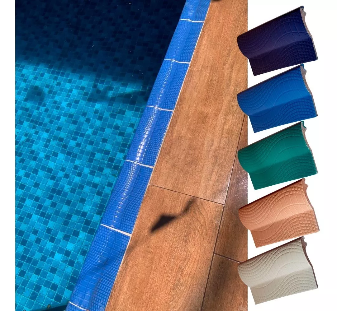 Kit 4 Bordas P/ Piscina Sithal Azul Royal 12x25 1m Linear - 5