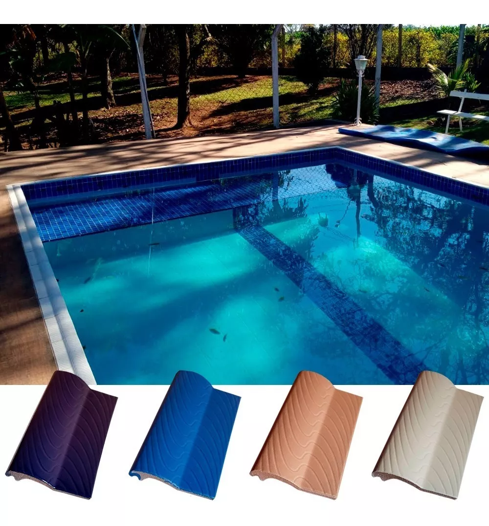 Kit 4 Bordas P/ Piscina Sithal Azul Royal 12x25 1m Linear - 4