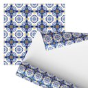 Ver imagem 2 de Papel de Parede Adesivo Azulejo Azul Mandala Cozinha 2,80