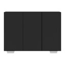 Ver imagem 2 de Aparador Buffet 3 Portas Com Pés Quadrados Veneza Multimóveis V1010 Preto/Branco Preto/Branco