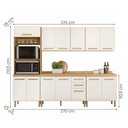 Ver imagem 4 de Conjunto de Cozinha Celeste Modulado com 13 Portas 2 Gavetas Freijo/off White