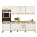 Ver imagem 1 de Conjunto de Cozinha Celeste Modulado com 13 Portas 2 Gavetas Freijo/off White