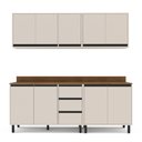 Ver imagem 3 de Cozinha Compacta 4 Peças 250040 com Tampo Koya Creme Politorno Móveis