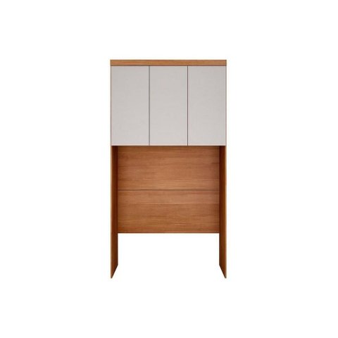 Módulo de Quarto Rizon Armário Ponte Aéreo Solteiro /Linea c/ 3 Portas Cumaru/Fendi 25 - Novo