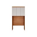 Ver imagem 1 de Módulo de Quarto Rizon Armário Ponte Aéreo Solteiro /Linea c/ 3 Portas Cumaru/Fendi 25 - Novo