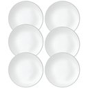 Ver imagem 1 de Jogo 6 Pratos Rasos 27cm Porcelana Branca Legacy Silver L He