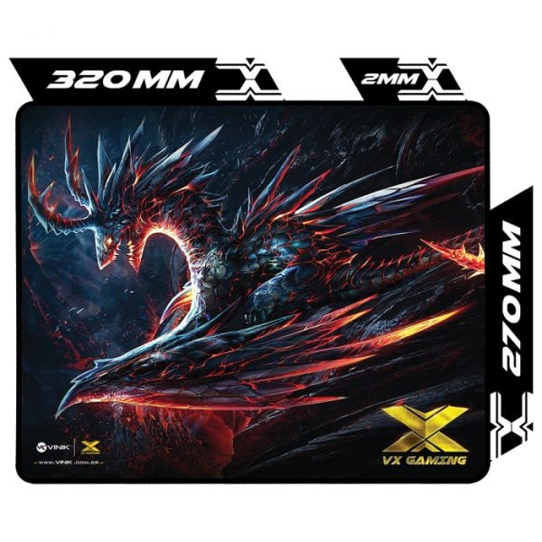 Mouse Pad Dragon - 320X270X2MM - VX Gaming - Vinik - 2