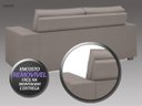 Ver imagem 6 de Conjunto de Sofá 2 e 3 Lugares Fixo Verona Velosuede Marrom - NetSofás