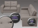 Ver imagem 4 de Conjunto de Sofá 2 e 3 Lugares Fixo Verona Velosuede Marrom - NetSofás