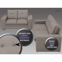 Ver imagem 4 de Conjunto de Sofá 2 e 3 Lugares Fixo Verona Velosuede Marrom - NetSofás