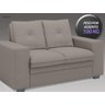 Conjunto de Sofá 2 e 3 Lugares Fixo Verona Velosuede Marrom - NetSofás - 7