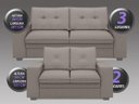 Ver imagem 2 de Conjunto de Sofá 2 e 3 Lugares Fixo Verona Velosuede Marrom - NetSofás