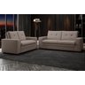 Conjunto de Sofá 2 e 3 Lugares Fixo Verona Velosuede Marrom - NetSofás - 1