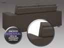 Ver imagem 6 de Conjunto de Sofá 2 e 3 Lugares Fixo Verona Velosuede Chocolate - NetSofás