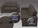 Ver imagem 4 de Conjunto de Sofá 2 e 3 Lugares Fixo Verona Velosuede Chocolate - NetSofás