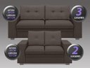 Ver imagem 2 de Conjunto de Sofá 2 e 3 Lugares Fixo Verona Velosuede Chocolate - NetSofás