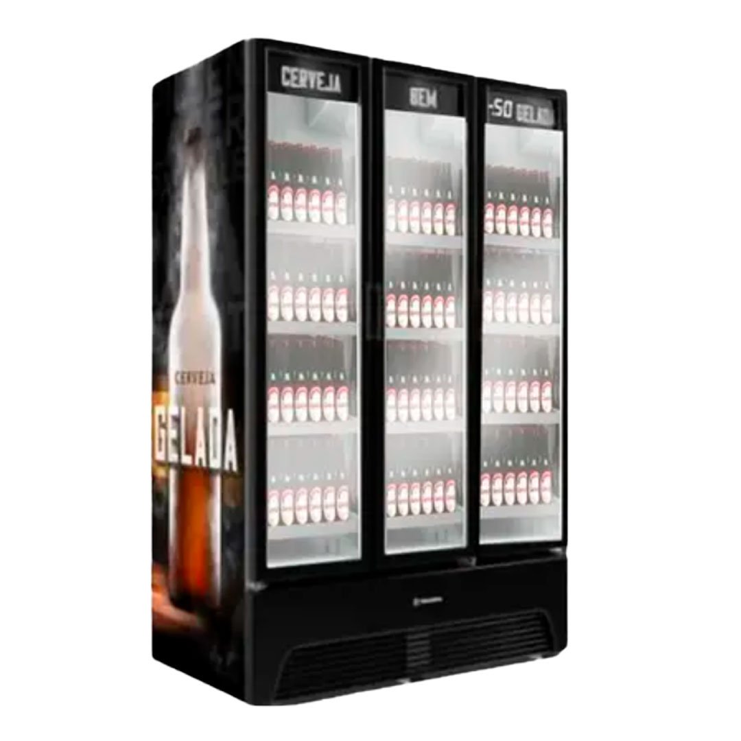 Cervejeira Expositor de Bebidas 3 Portas 1275 Litros VNM3TH Metalfrio - 1